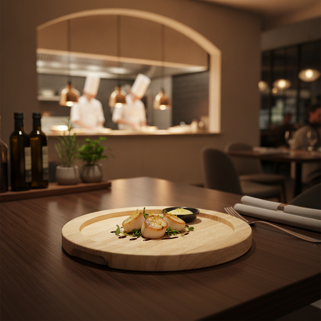 Hevea Wooden Serving Board 235mm for Table Service