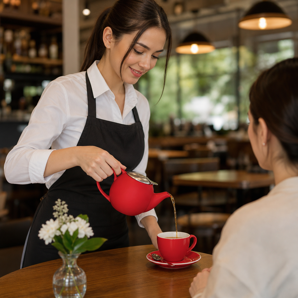 Stoneware Teapot 510ml for Contemporary Coffee Shops