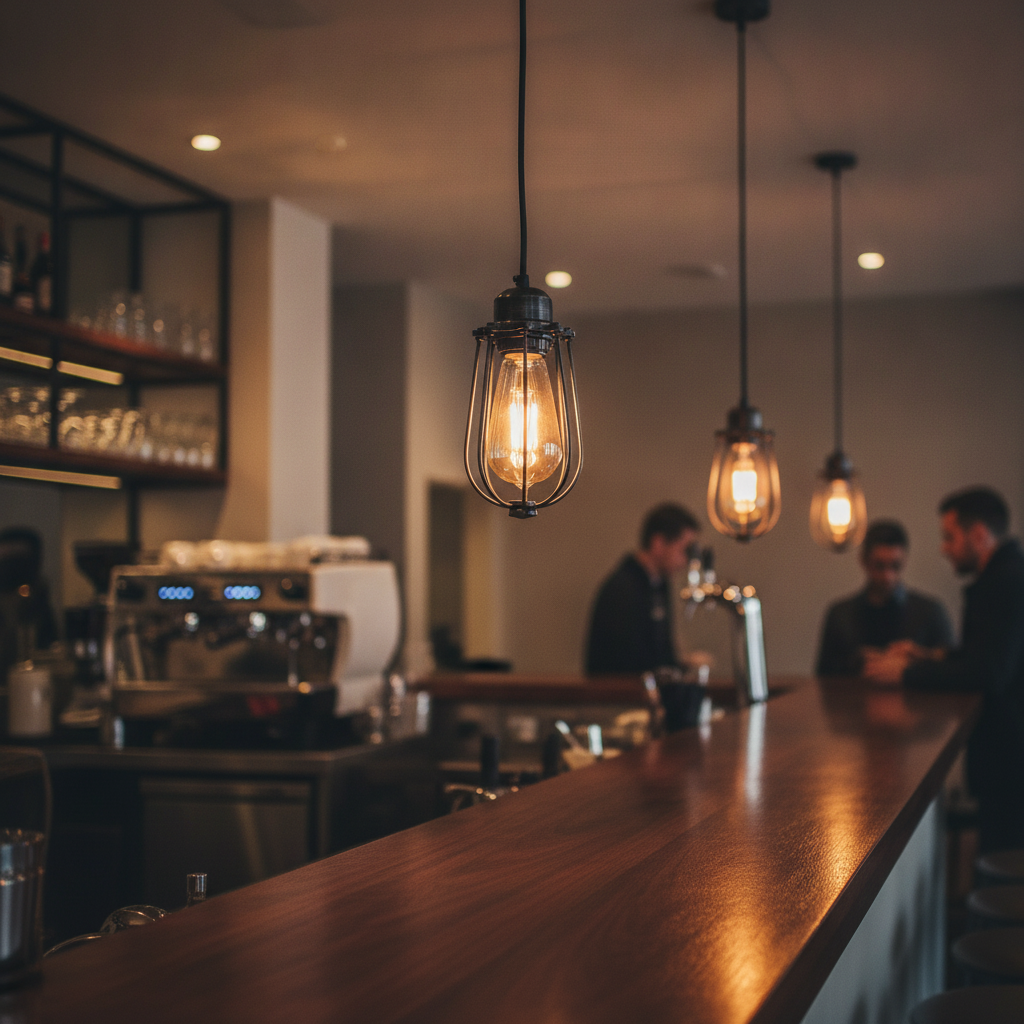 Pewter Wire Cage Pendant Light 100mm for Bars & Cafés
