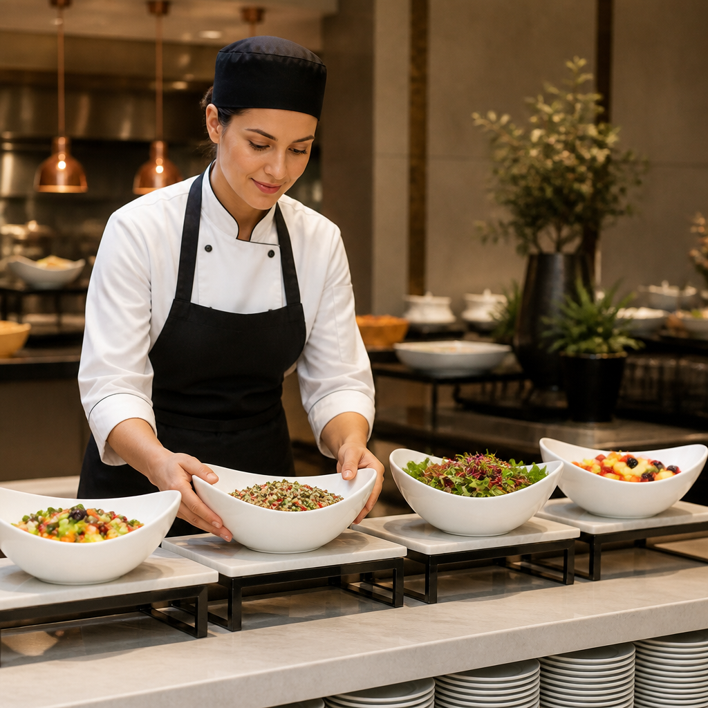 Bowls 568ml Porcelain for Buffet Displays (Pack of 12)
