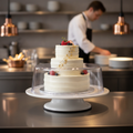 Acrylic Lid for Rotating Lazy Susan Cake Stand for Events