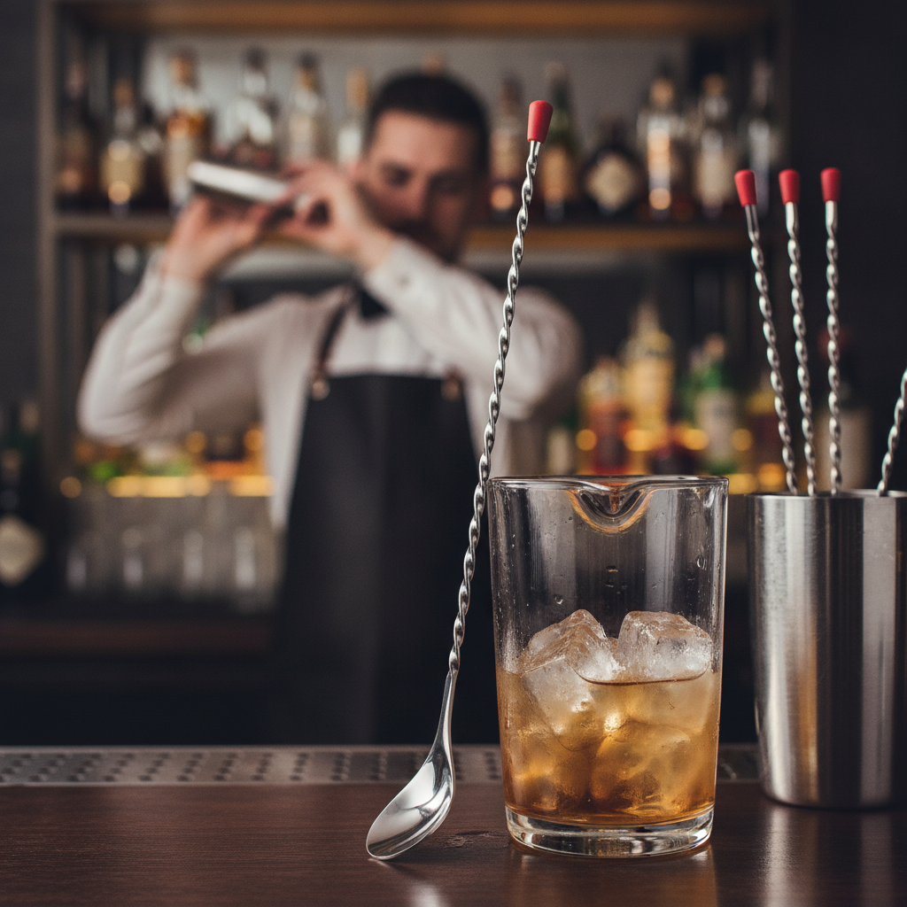 Stainless Steel Cocktail Spoon 284mm for Professional Bars