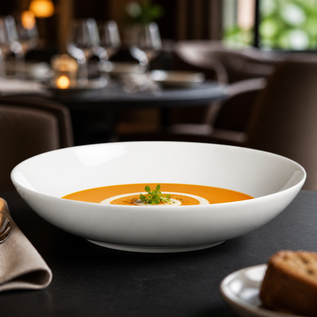 Maxadura White Soup Plates 210mm for Elegant Dining