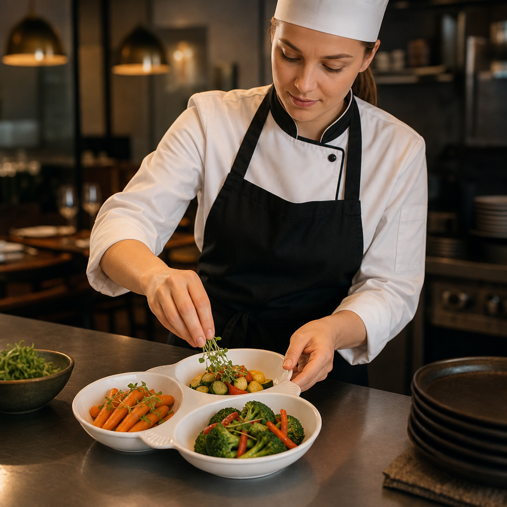 Porcelain Vegetable Dish 250mm for Restaurants & Cafés (Pack of 6)