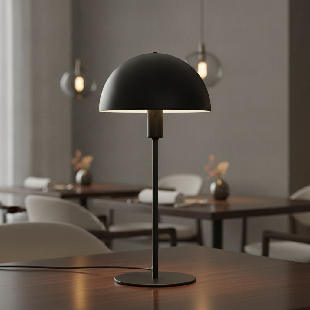 Metal Black Indoor Table Lamp 400mm for Modern Spaces