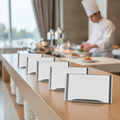 Stainless Steel Card Holders 98mm for Buffet & Catering (Pack of 6)