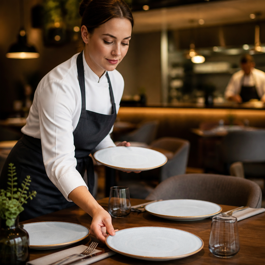 Coupe Plates 280mm Grey Porcelain for Restaurants & Cafés (Pack of 4)