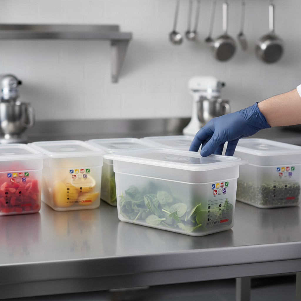 Polypropylene Food Storage Container 1/3 GN 150mm for Professional Kitchens