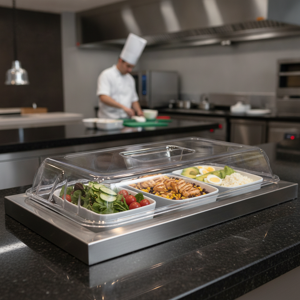 Polycarbonate Raised Lid 311mm for Salad Displays (Large)