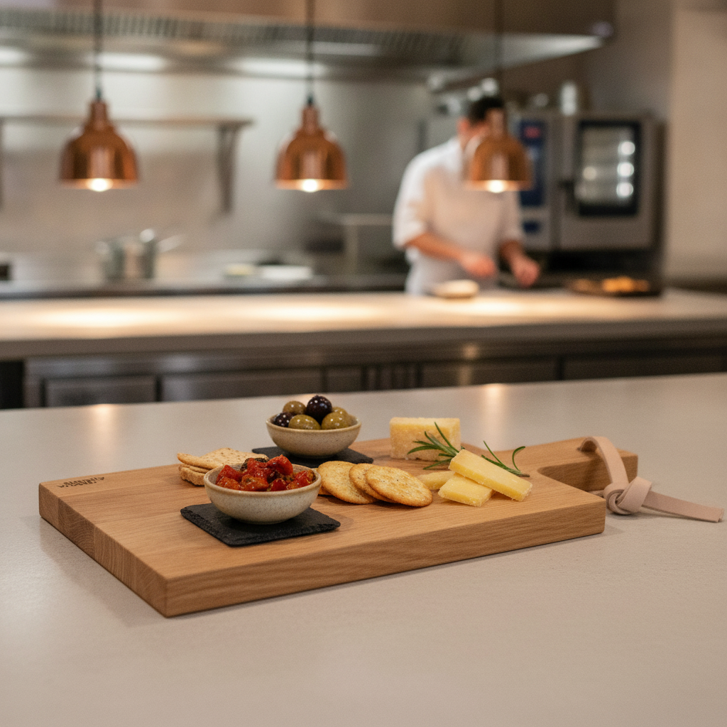 Oiled Oak Serving Board 350x170mm for Serving Appetisers
