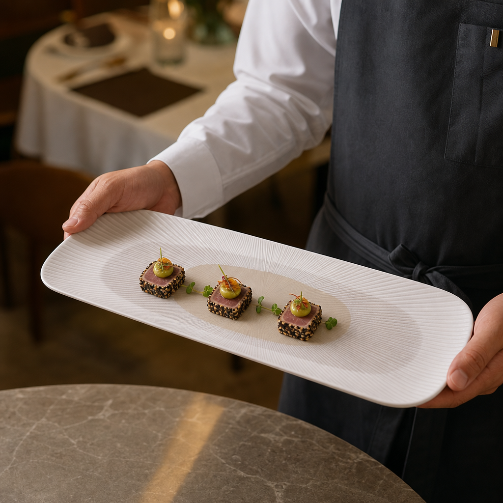 GN Tray 2/4 530x162mm Pink Melamine for Stylish Serving