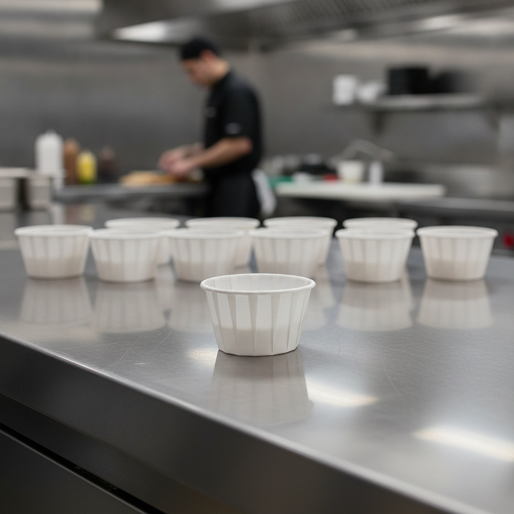 Paper Sauce Pots 4oz for Fast Food Restaurants (Pack of 250)