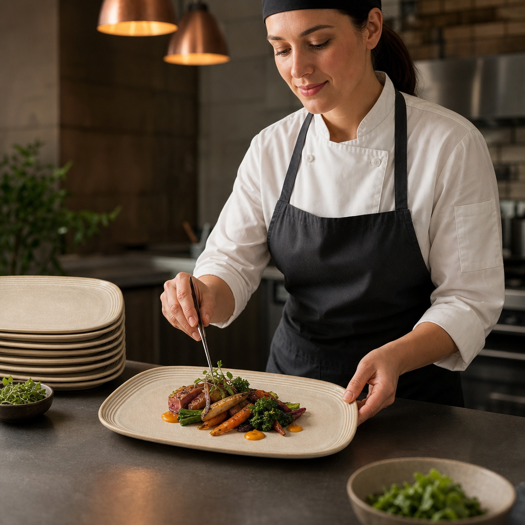 Coupe Platters 340mm Vitrified Stoneware for Catering & Hospitality (Pack of 12)