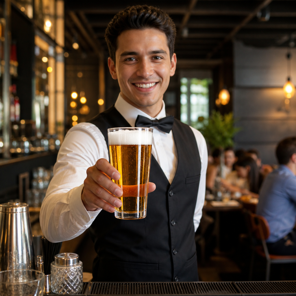 Glass Beer Glasses 350ml for Bars & Pubs (Pack of 12)
