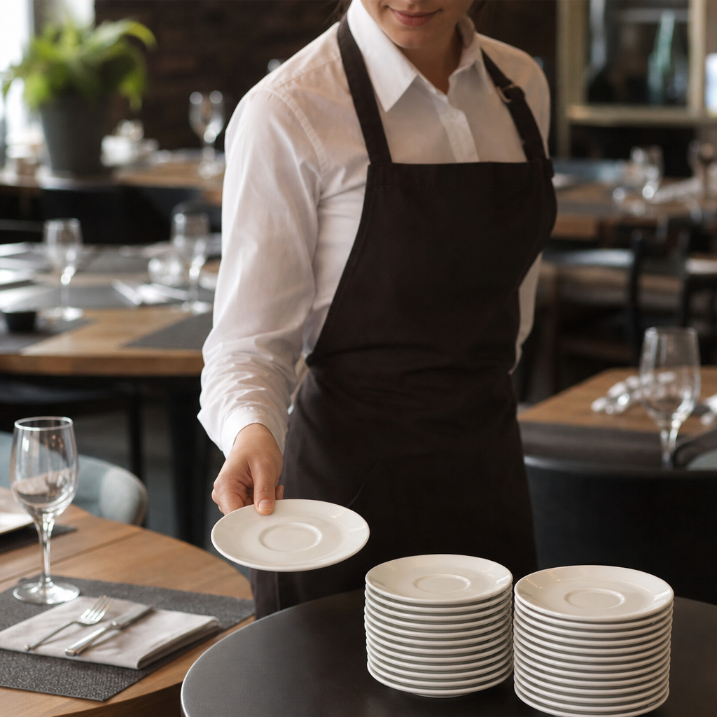 Stacking Saucers 152mm Porcelain for Elegant Food Presentation (Pack of 36)