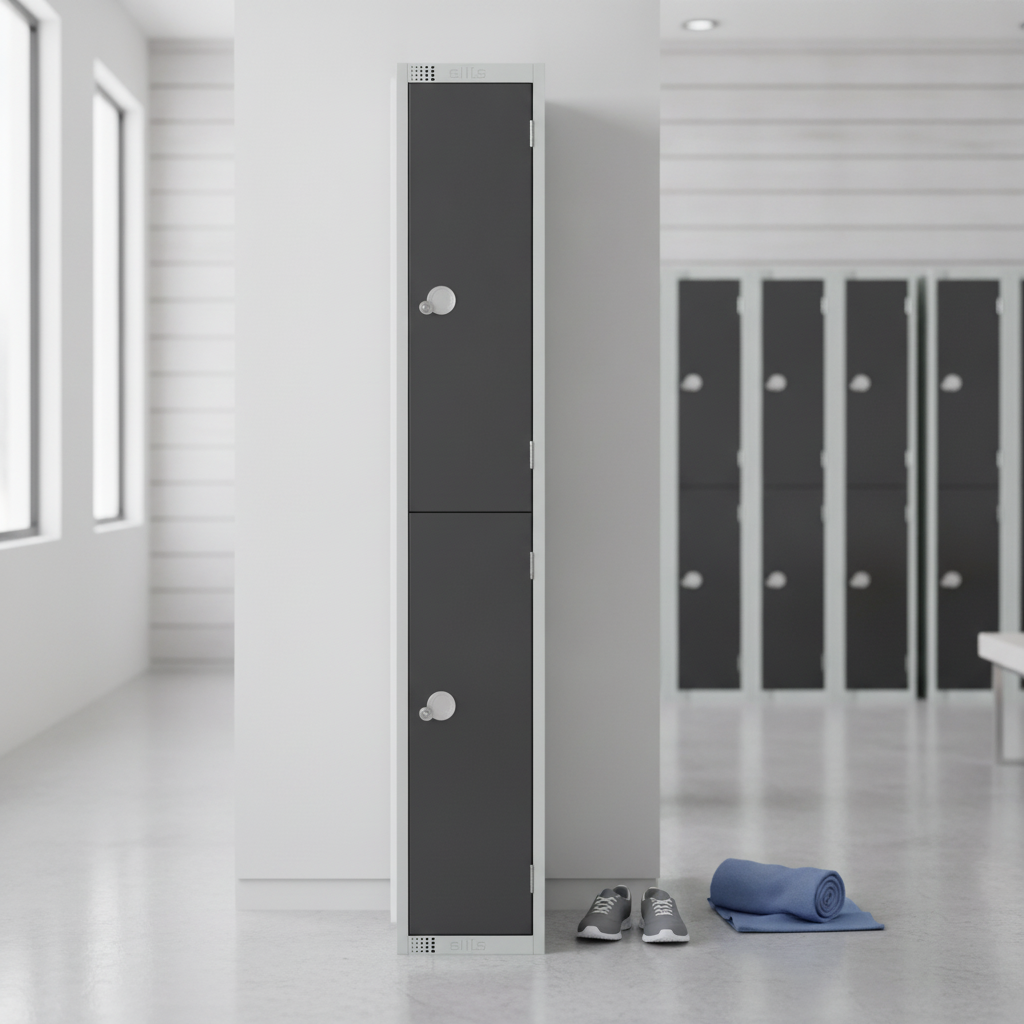 Powder Coated Steel Double Door Lockers 450mm Deep for Secure Storage