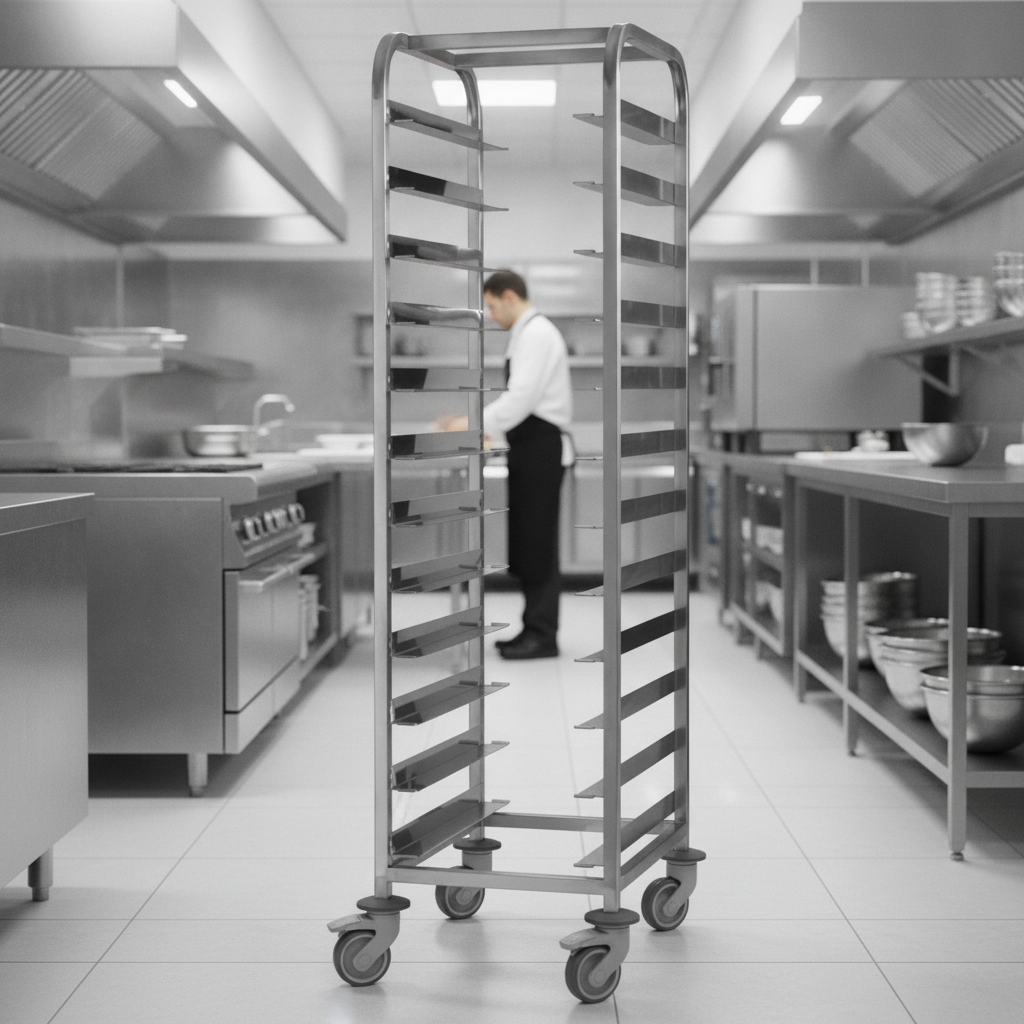 Stainless Steel 12-Shelf Clearing Trolley for Commercial Use
