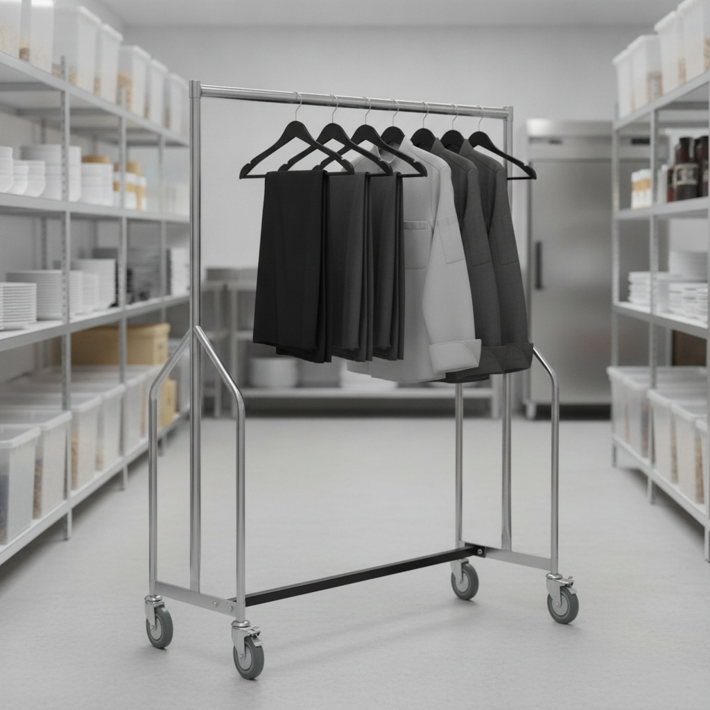 Epoxy Coated Steel Heavy Duty Garment Rail for Efficient Storage