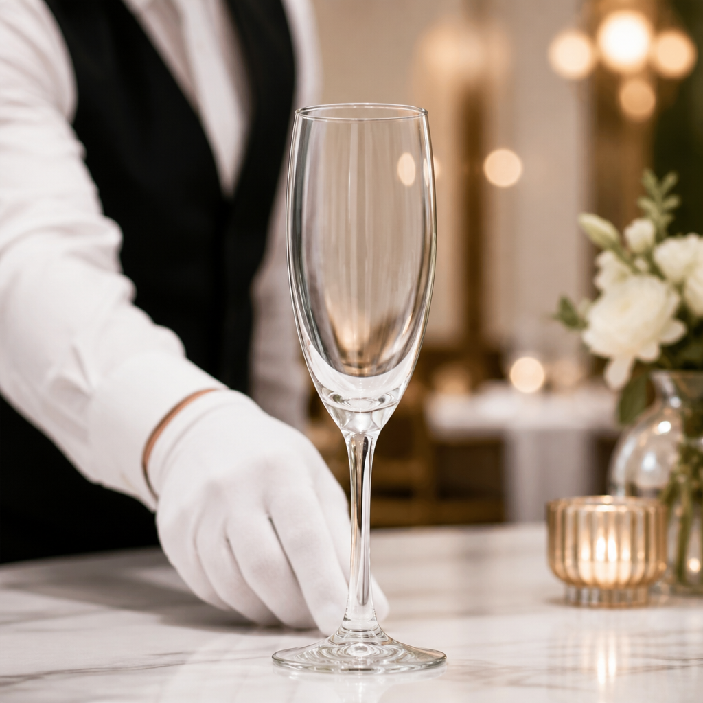 Soda Lime Champagne Flutes 185ml for Celebrations (Pack of 24)