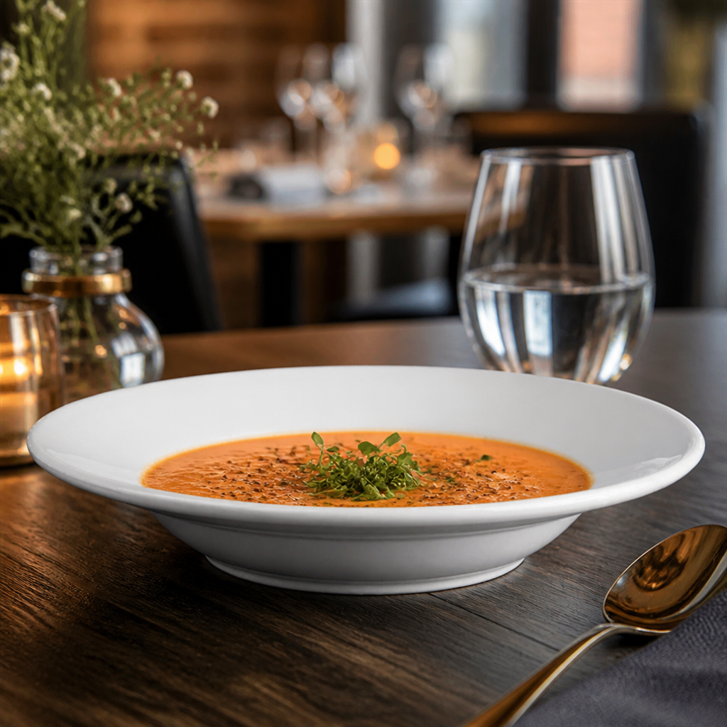 Olympia Athena Rimmed Soup and Pasta Bowls 228mm for Restaurants & Cafés