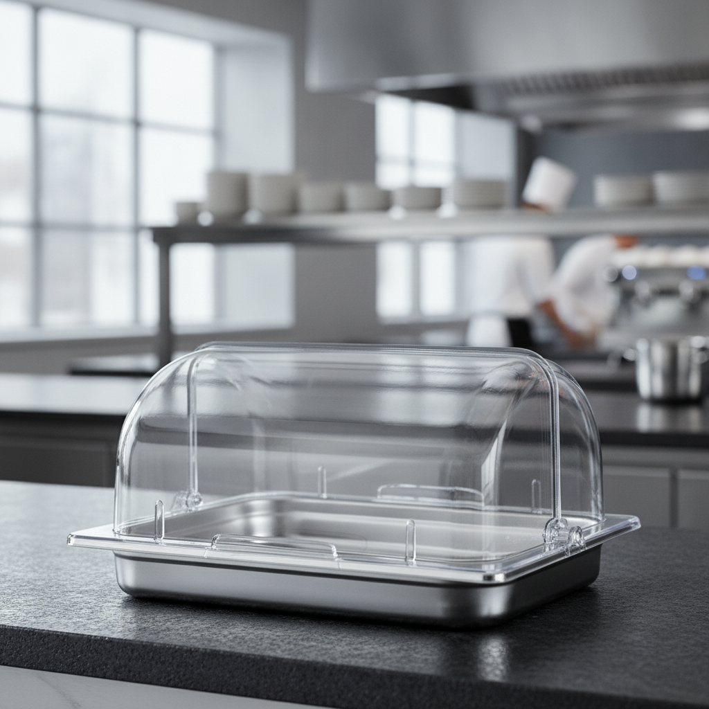 Polycarbonate Rolltop Cover GN 1/2 for Cafes & Restaurants