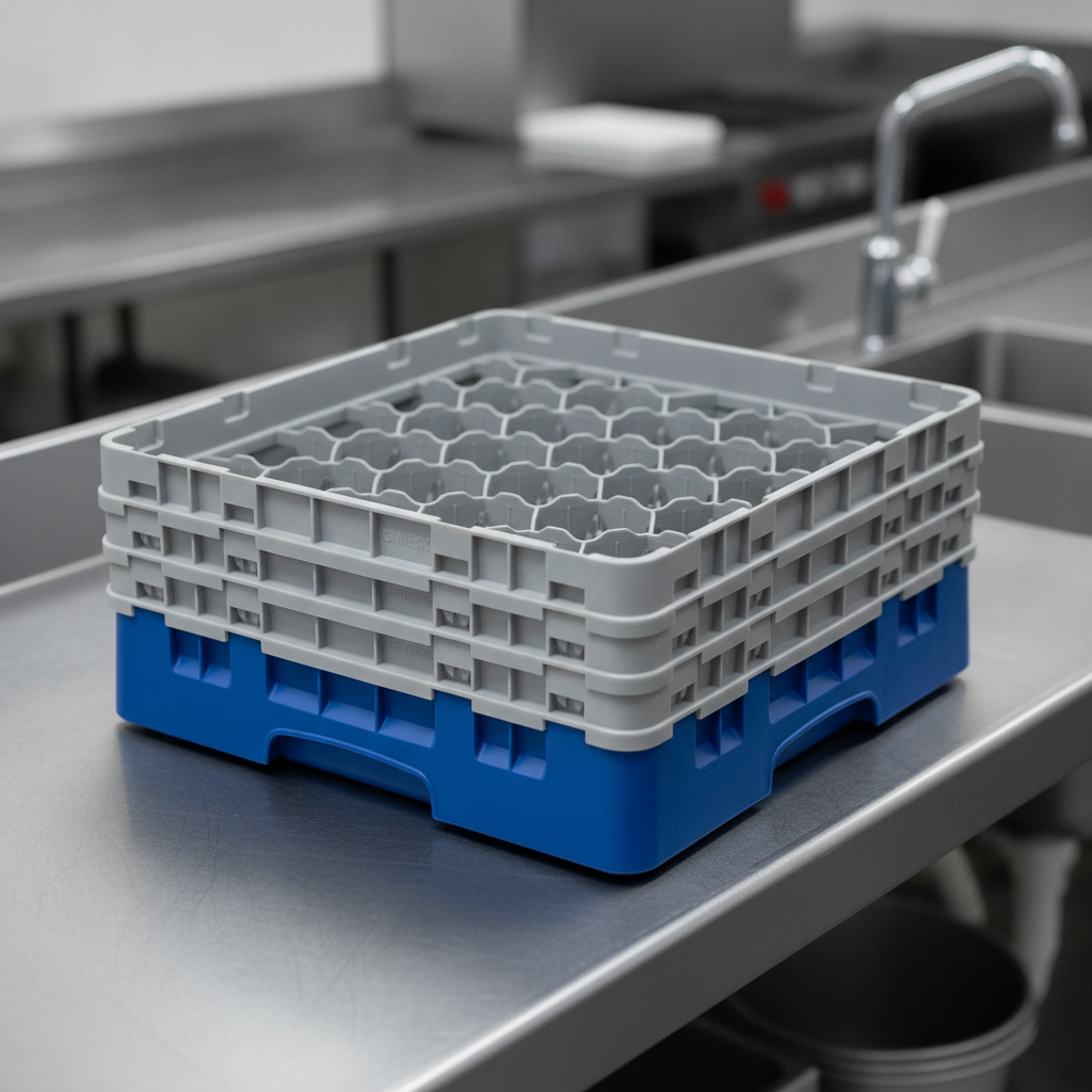 Polypropylene Blue Camrack with 30 Compartments for Safe Transport