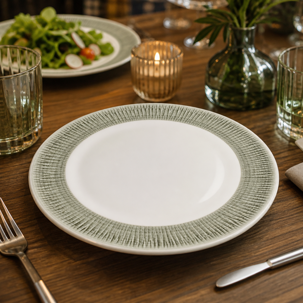 Plates 206mm Ceramic for Restaurants & Hospitality (Pack of 12)