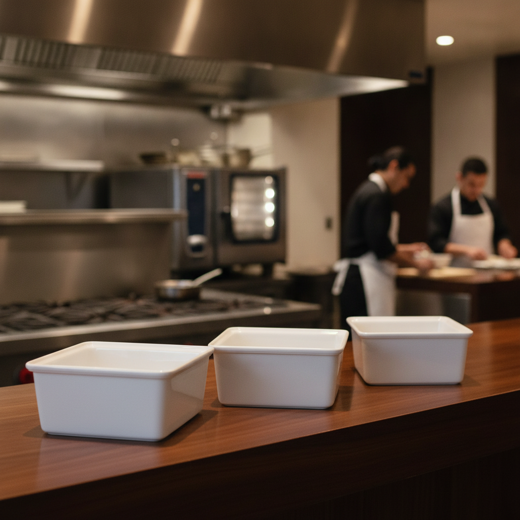 Porcelain Casserole Dish 1600ml for Food Displays (Pack of 4)