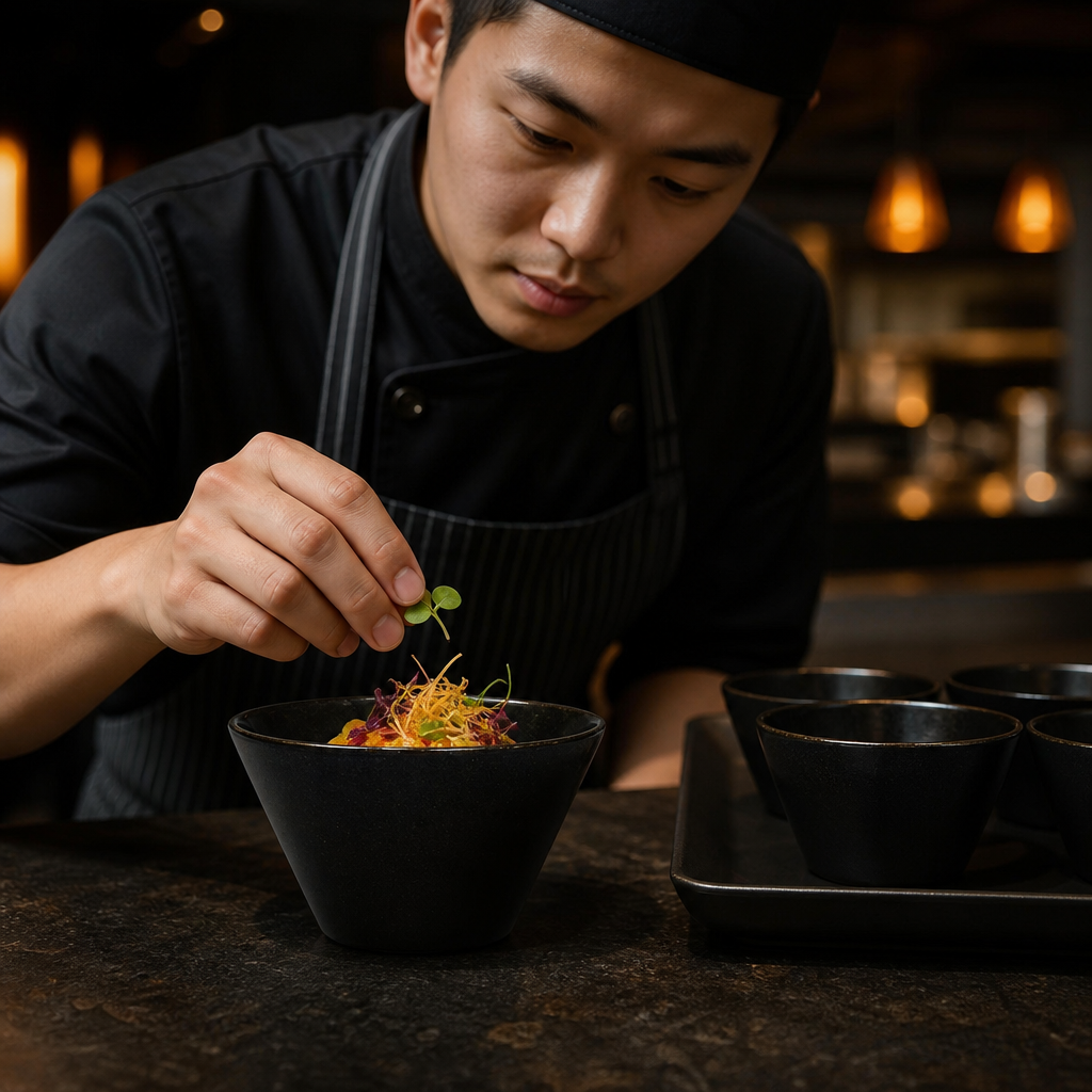 Zest Bowls 129mm Black Porcelain for Event Dining (Pack of 6)