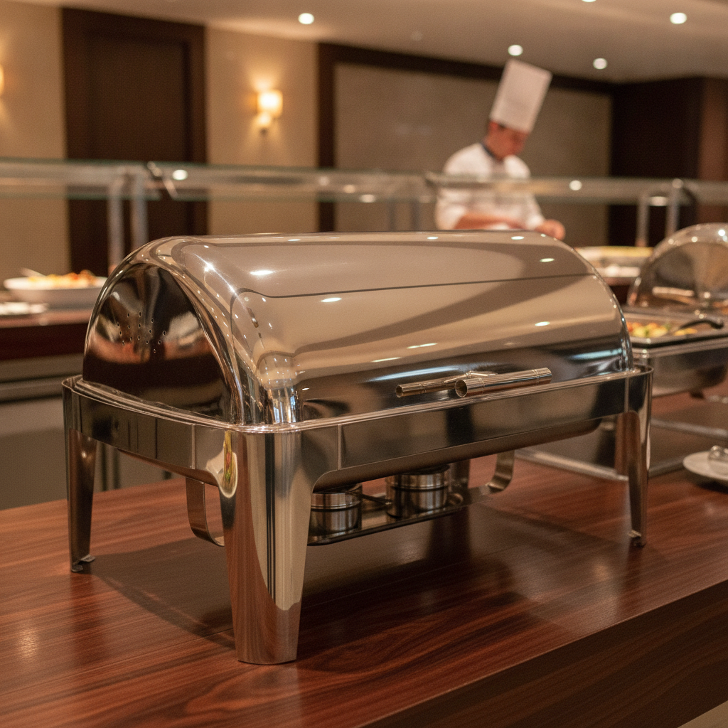Stainless Steel Roll Top Chafing Dish 9L for Catering & Hospitality