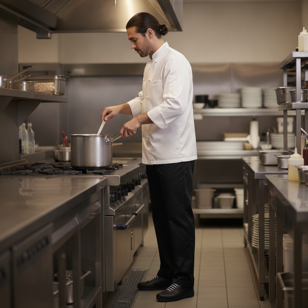 Polycotton Black Chef Trousers for Professional Kitchens