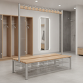 Powder Coated Steel Double-Sided Island Seating for Changing Rooms (1200mm & 1500mm)
