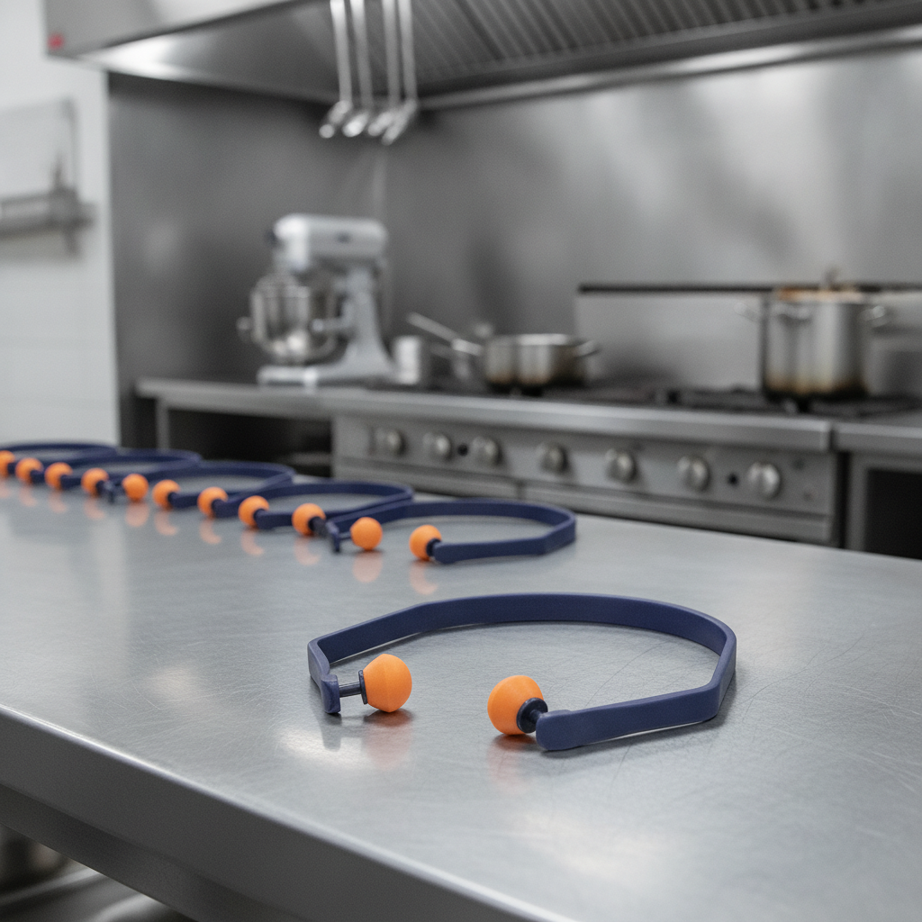Polyurethane Earplugs SNR 26 for Kitchen Safety (Pack of 10)