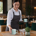 Porcelain Cups 100ml in Mint for Stylish Table Settings (Pack of 6)