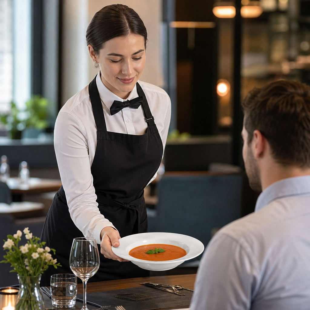 Rimmed Soup Bowls 500ml Porcelain for Restaurants & Cafés (Pack of 12)