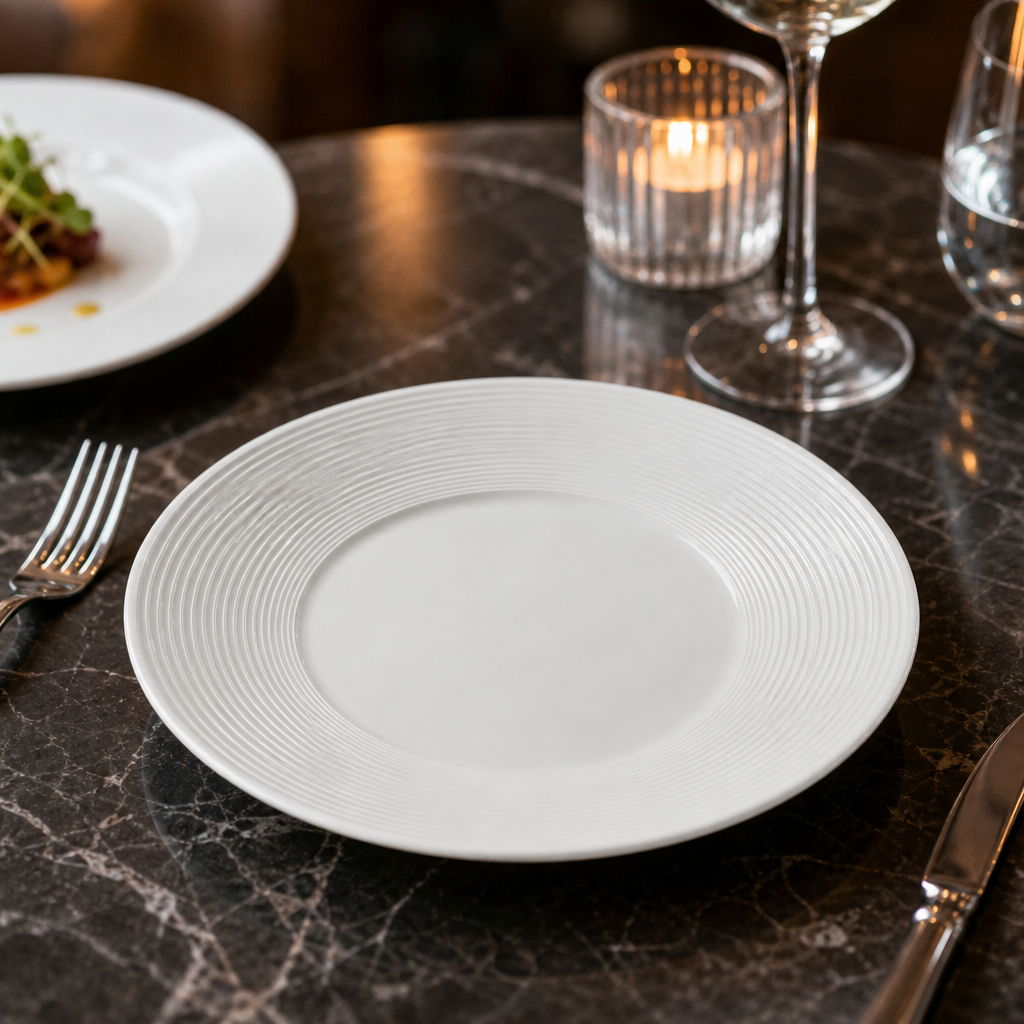 Coupe Plates 165mm Bone China for Elegant Dining (Pack of 12)