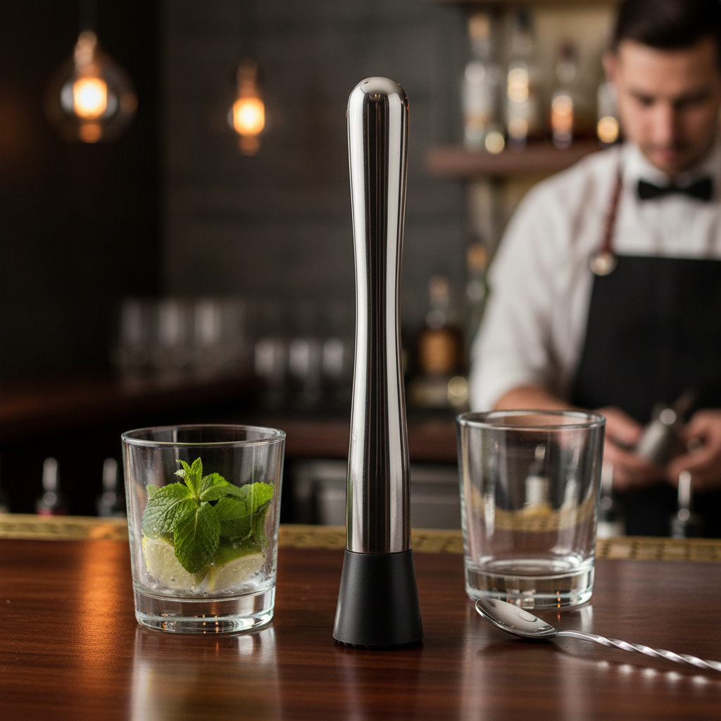 Stainless Steel Cocktail Muddler 212mm for Mixology
