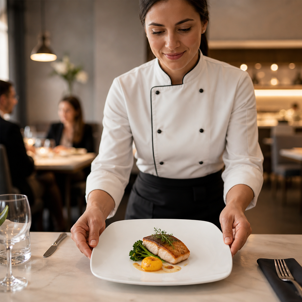 Square Plate 252mm Porcelain for Professional Catering (Pack of 12)