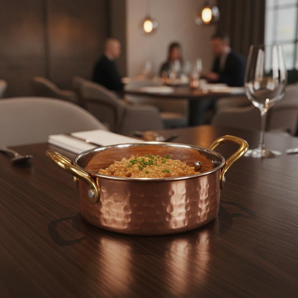 Stainless Steel Small Serving Pot 0.35L for Table Presentations