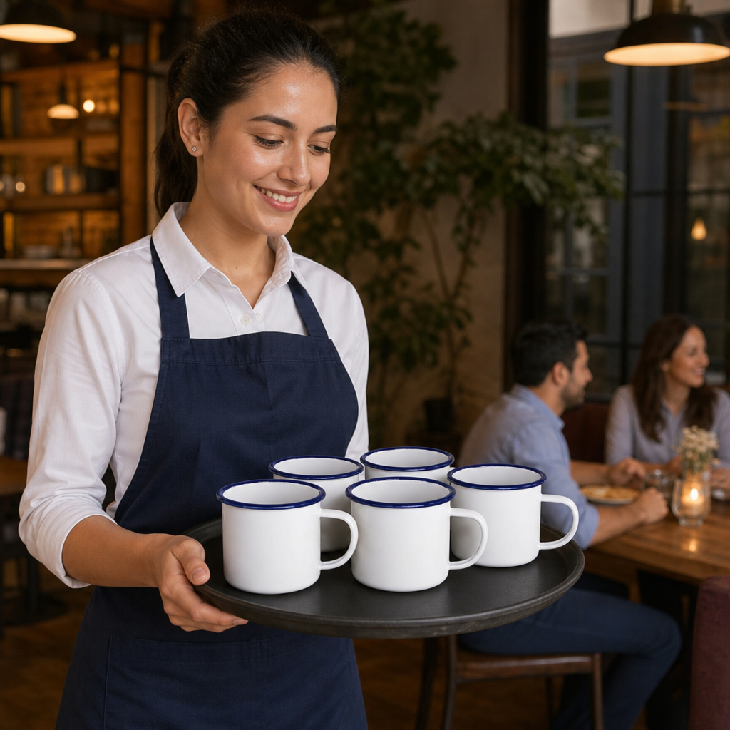 Mugs 350ml Glass for Home & Office (Pack of 6)