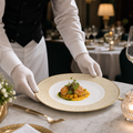 Coupe Plates 165mm Gold Bone China for Upscale Dining (Pack of 12)