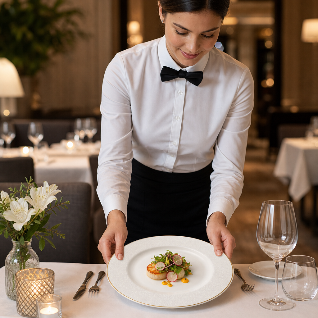 Plates 300mm Gold Bone China for Celebrations (Pack of 12)