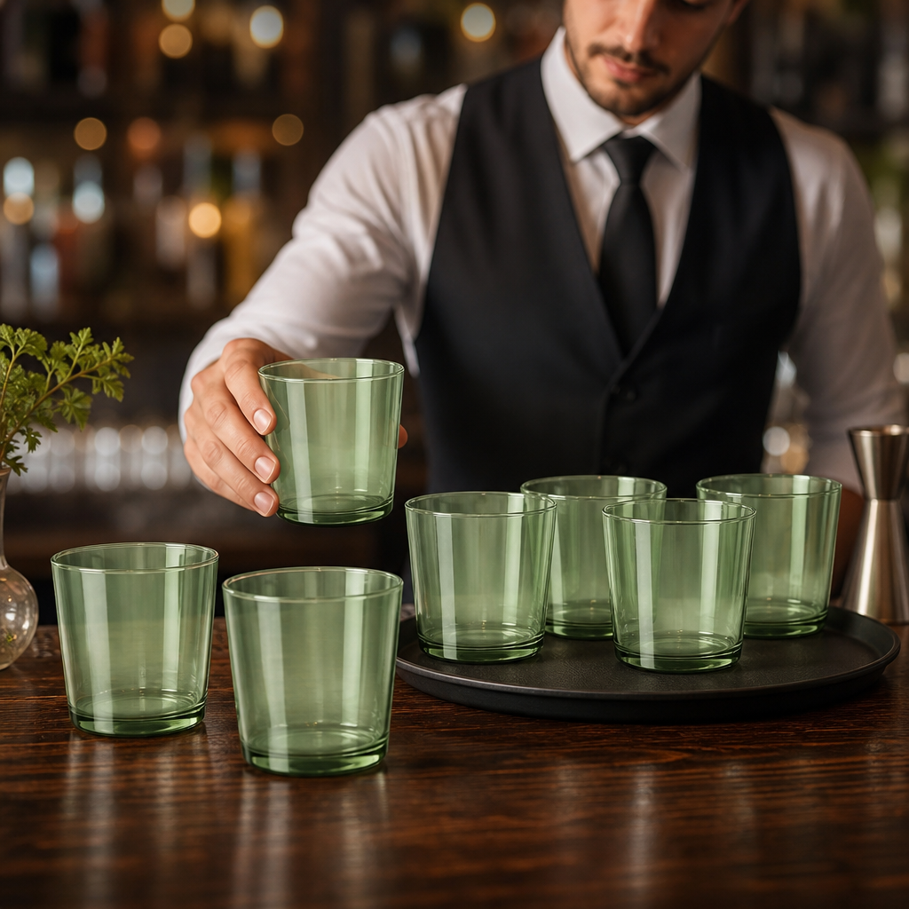 Glass Double Old Fashioned Tumblers 390ml for Entertaining (Pack of 6)