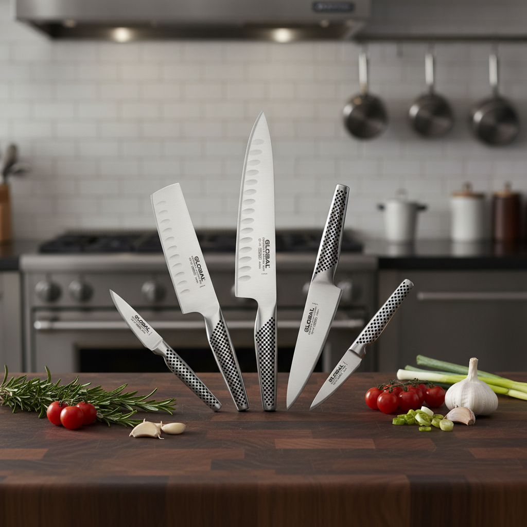 Stainless Steel 5-Piece Knife Set for Home & Professional Kitchens