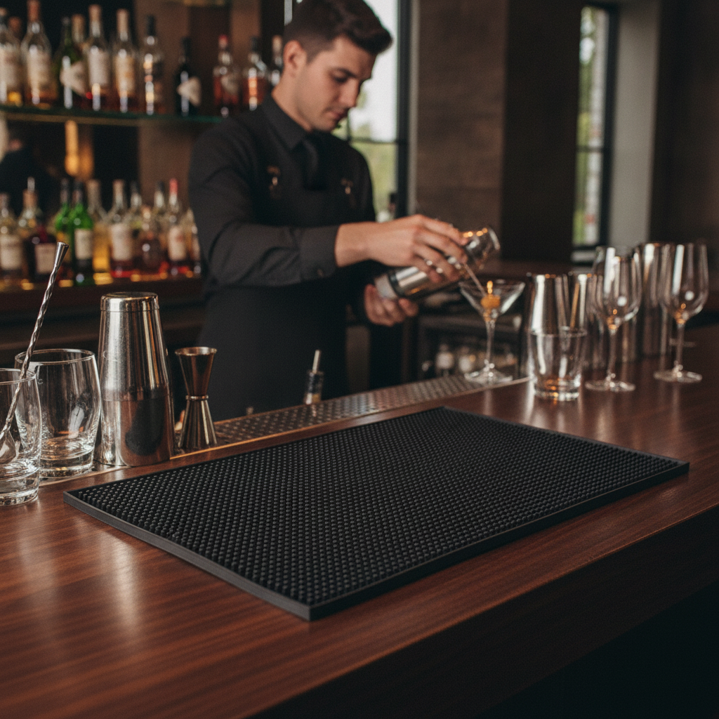 Rubber Bar Mat 450 x 300mm for Pubs & Bars