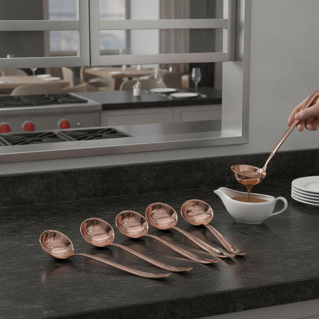 18/10 Stainless Steel Large Gravy Ladle for Serving (Pack of 6)