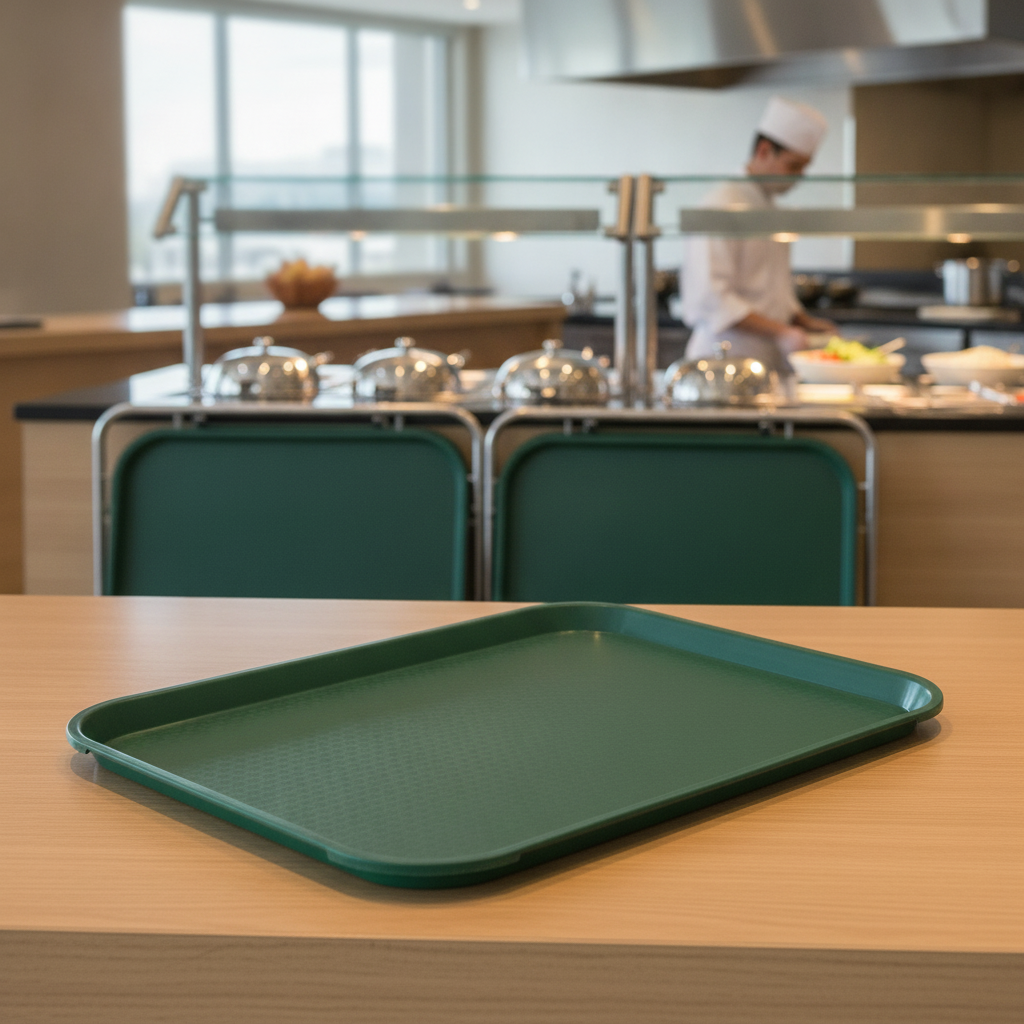 Polypropylene Rectangular Tray 410x300mm for Self-Service Dining
