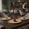 Lacquered Oak Wood Plate 140mm for Catering & Hospitality
