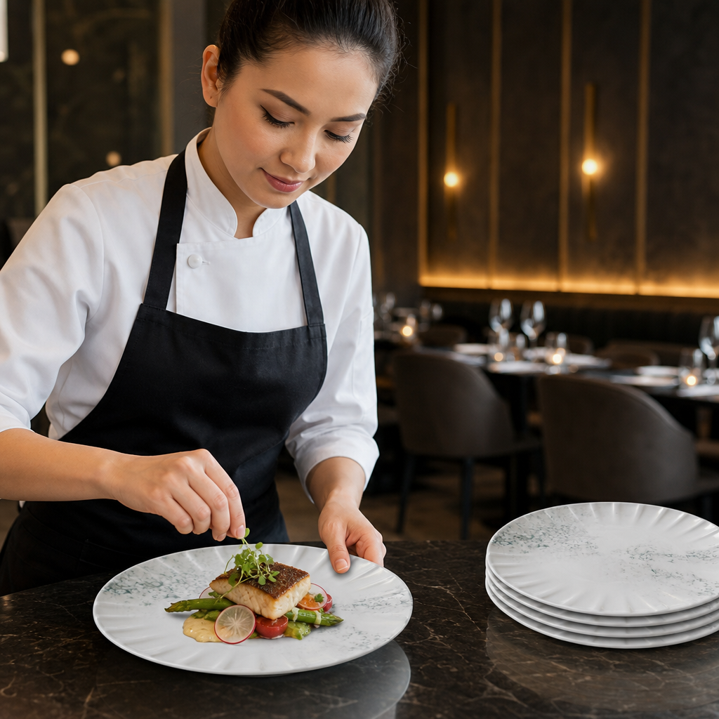Grey Coupe Plates 237mm Smoke Grey Vitrified Ceramic for Catering (Pack of 6)