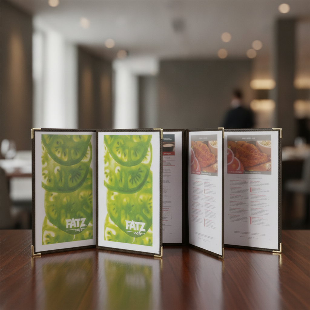Plastic Double-Sided Cover A4 for Restaurants (Pack of 3)